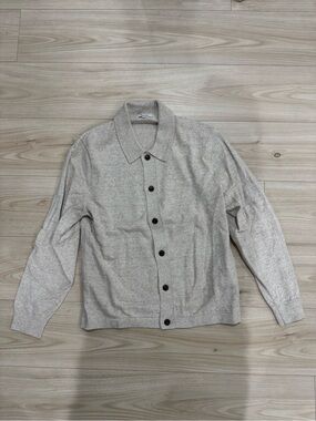 Madewell Light Gray Knit Shirt Jacket